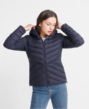 Superdry Essentials Helio Padded Női Kabát Sötétkék | ENGLA4716